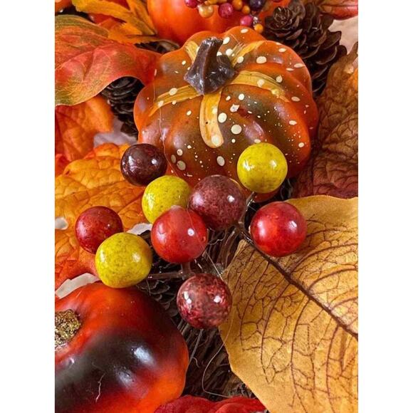 Beautiful Fall Thanksgiving Halloween Door Wreath 16” - Picture 4 of 8